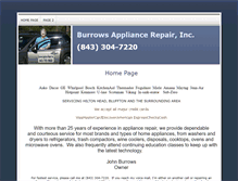 Tablet Screenshot of burrowsappliance.com